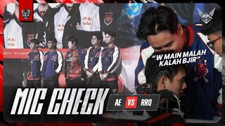 MIC CHECK ALTER EGO VS RRQ | DAY 2 - WEEK 4 | MPL SEASON 13