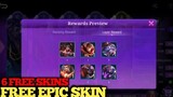FREE EPIC SKIN! Claim 6 Skins (New 2021) In MOBILE LEGENDS
