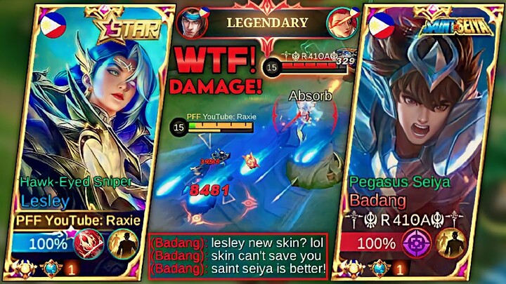 LESLEY NEW ANNUAL STARLIGHT SKIN! "HAWK-EYED SNIPER" VS BADANG NEW SAINT SEIYA SKIN! "PEGASUS SEIYA"