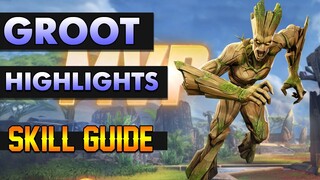 GROOT SKILL GUIDE AND HIGHLIGHTS (TANK) - MARVEL SUPER WAR