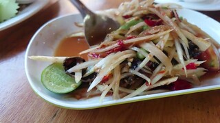 ส้มตำร้านนี้ของเค้าแซ่บ อร่อยจริง น้ำปลาร้านัวมาก อาหารอีสานรสแซ่บ