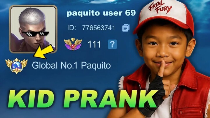 TOP 1 GLOBAL PAQUITO KID PRANK IN SOLO RANKED IMMORTAL!! (they underestimate me)