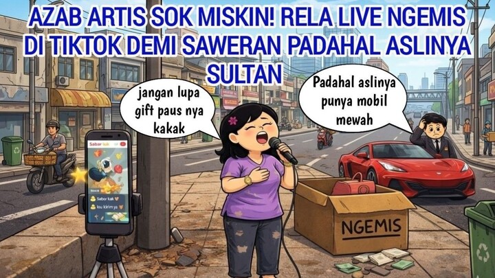 AZAB ARTIS SOK MISKIN! RELA LIVE NGEMIS DI TIKTOK DEMI SAWERAN PADAHAL ASLINYA S