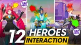 ALL 12 HEROES SECRET DISPLAY INTERACTION OF MOBILE LEGENDS