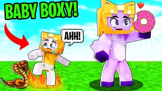 BOXY Turns Into BABY BOXY & PRANKS FOXY! (LankyBox Minecraft Movie)