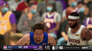 NBA2K21 MODDED FULL GAME HIGHLIGHTS LAKERS VS PISTONS I NBA Regular Season I I November 21, 2021