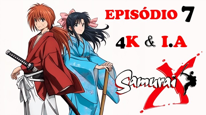 Samurai X (1996) em 4K e IA Ep.6 O Visitante Que Veio Das Trevas