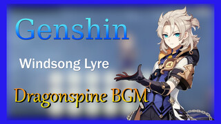 [Genshin  Windsong Lyre]Albedo memainkan Dragonspine BGM