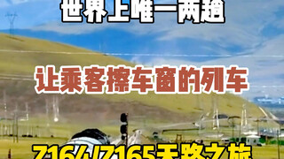 它是世界上唯一两趟让乘客擦车窗的列车，Z164和Z165天路之旅
