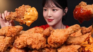 【Boki Chinese Subtitles】Eat one fried chicken leg at a time with ice-cold beer!