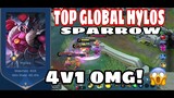 4V1 NO PROBLEM! TOP 1 GLOBAL HYLOS   SPARROW