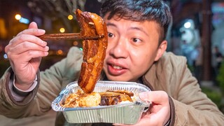 Jinan's ultimate snack! 10 yuan for a meat and egg dish. I was so hungry I ate my companion's too!