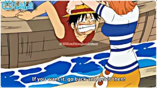 Nami being violent to his Captain.