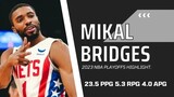 Mikal Bridges 2023 Playoffs Highlights vs Philadelphia 76ers.