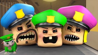 Police Head Family Escape Horror Obby New Update Roblox - All Bosses #roblox