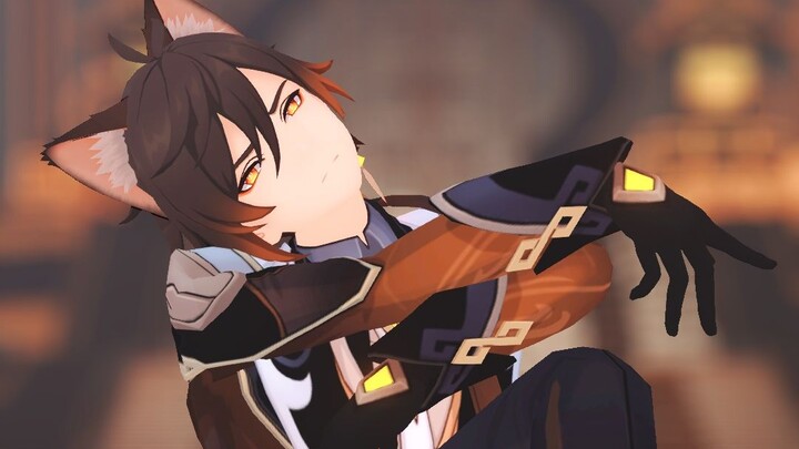 [Genshin Impact MMD] Vertical Screen||SOMETHING♥[Cat Ear Zhongli]