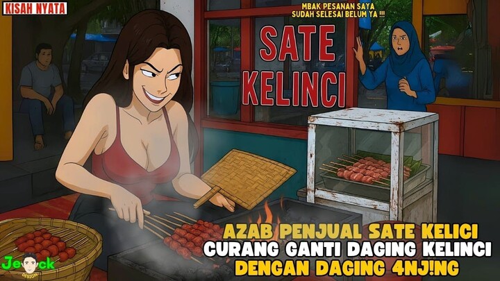AZAB PENJUAL SATE KELINCI CULAS GANTI DAGING KELINCI DENGAN DAGING 4N_J! NG