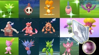 Evolution event dominates shiny pokemon with item evolved!