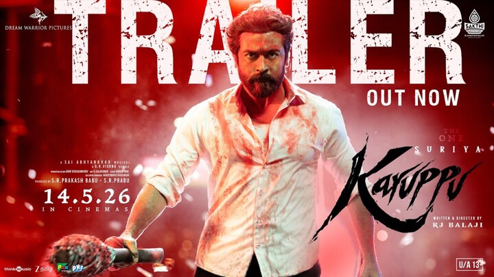 Karuppu (2026) Official Trailer Tamil 4K - Suriya, Trisha, Sai Abhyankar, RJ Balaji