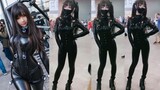 Wuhan Comic Con menemukan wanita berekor kembar Cospaly yang membunuh kota, dia gadis yang cantik! C