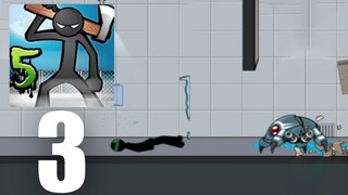 Anger of stick 5 : zombie Part 3 : Level 6 + Robots Fights Back (Android/iOS Gameplay Walkthrough)