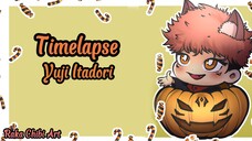 Gambar Chibi Yuji Itadori Hallowen bagi-bagi permen - Timelapse