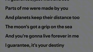 you're ganna live forever on me:)