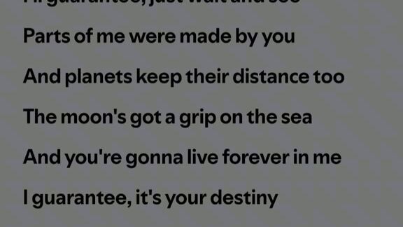 you're ganna live forever on me:)