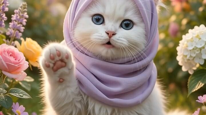 可爱的猫咪向你问候：Assalamu Alaikum