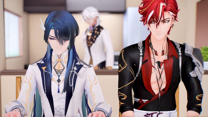 [MMD/All Afaer members] [Friendship] Suddenly kissing a male friend to see their reaction - Afaer gr