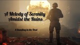 " A Melody of Serenity Amidst the Ruins: A Soldier Mesmerized by an Astonishing Explosion " 4k