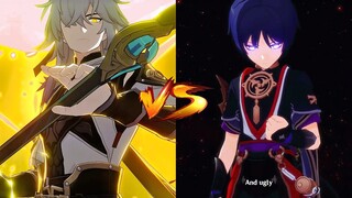 Jing Yuan (Lightning Lord) vs Scaramouche (Everlasting Lord)