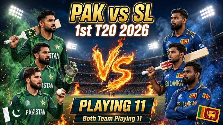 Pak vs SL Ist T20 2026 Playing 11 l Pakistan vs Sri Lanka Both Team Playing 11