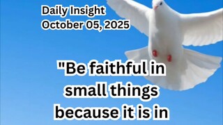 Daily Insight October 05, 2025 #faith #saint #Insight