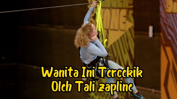 Wanita Ini Tercekik Oleh Tali Zapline