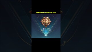 ☠️ immortal glory chou back to epic !! #chou #mlbb #shorts