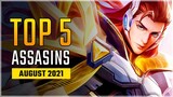 Top 5 Best Assassin Heroes in August 2021 | Lancelot Dominates ! Mobile Legends