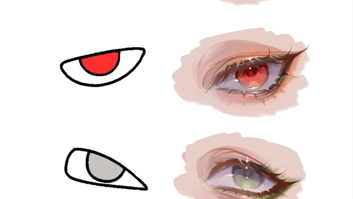【procreate绘画过程】eyememes 我流眼睛上色方法