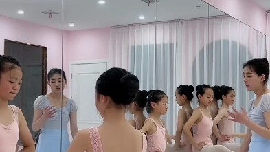Dance students practicing