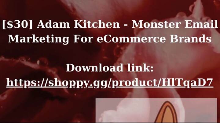 [$30] Adam Kitchen - Monster Email Marketing For eCommerce Brands