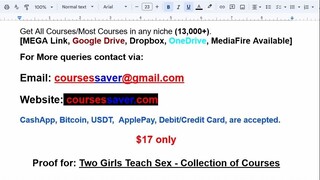 Two Girls Teach Sex - Collection of Courses