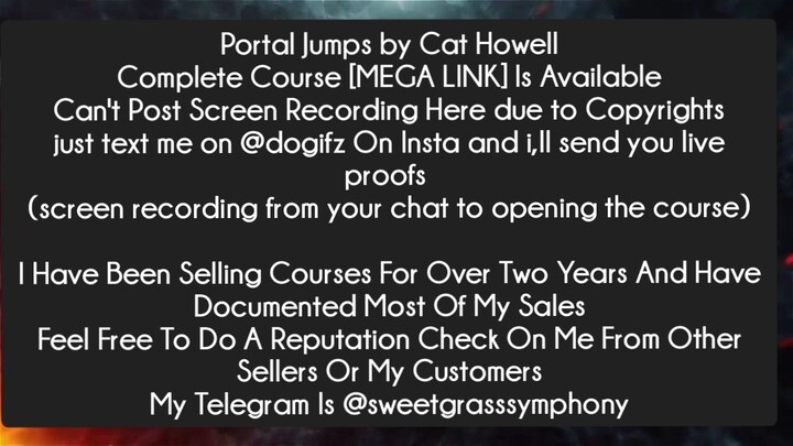 Portal Jumps by Cat Howell  Course Download