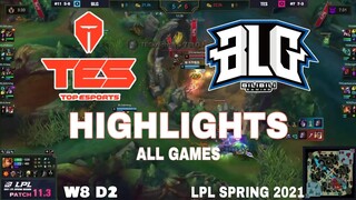 Highlight TES vs BLG (All Game) LPL Mùa Xuân 2021 | LPL Spring 2021 | Top Esports vs Bilibili Gaming