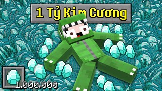 MINECRAFT BEDWARS, SỞ HỮU 1 TỶ KIM CƯƠNG VÀ HEO CHĂM CHỈ HACKER TROLL NOOB TEAM
