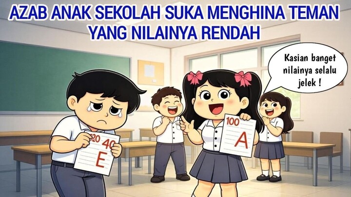 AZAB ANAK SEKOLAH SUKA MENGHINA TEMAN YANG NILAINYA RENDAH  ANIMASI AZAB