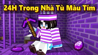 Mèo Simmy Thử Thách 24H Thoát Khỏi Nhà Tù Màu Tím Trong Minecraft