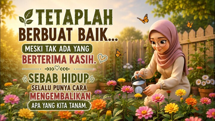 TETAPLAH BERBUAT BAIK...MESKI TAK ADA YANG BERTERIMA KASIH. SEBAB HIDUP SELALU PUNYA CARAMENGEMBAL