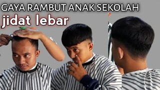 gaya rambut jidat lebar pria, anak sekolah