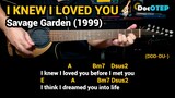 I Knew I Loved You - Savage Garden (1999) Easy Guitar Chords Tutorial with Lyrics