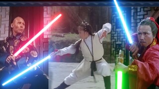 When traditional Kung Fu + lightsaber special effects①, it beats the New Year's greeting swordsmansh